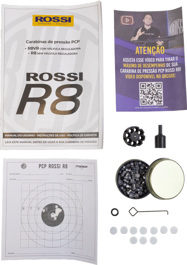 Carabina de Pressão Rossi R8 Short Black 6,35MM - Image 9